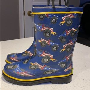 Monster truck rain boots